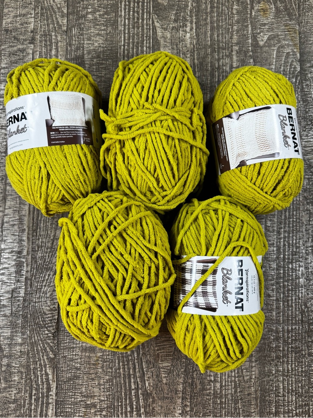 Blanket Blanket Yarn (Lot) 5 Skeins - Moss Green